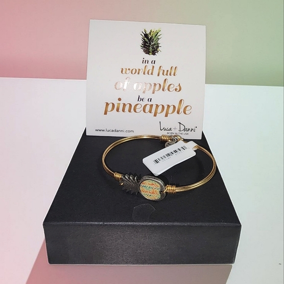 Luca + Danni Gold Bracelet with Pineapple Charm - Picture 1 of 3